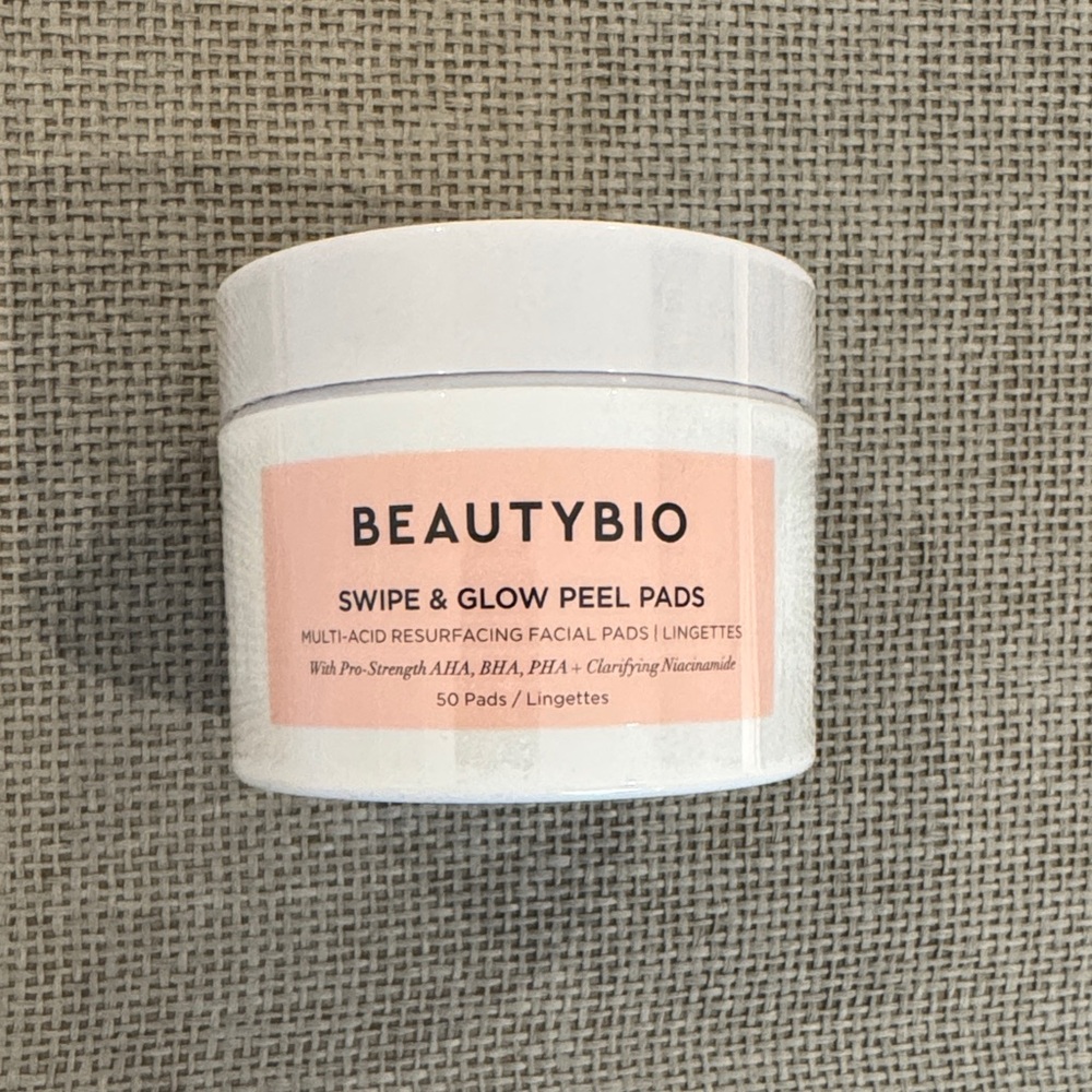 BeautyBio Swipe & Glow Peel Pads multi acid resurfacing AHA BHA PHA niacinamide